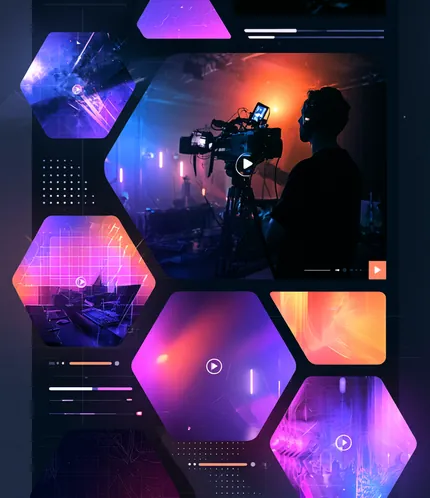 Fictional online video creator interface